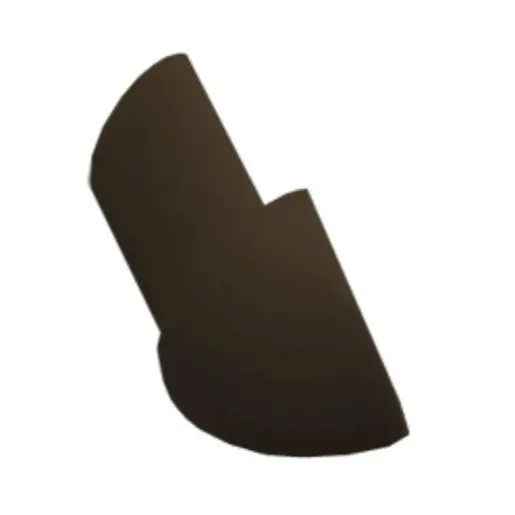 Roh k lište Profil-EU tmavo hnedá, PVC, výška hrany 8 mm, LROH8H