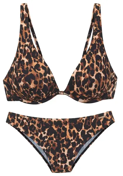 Bruno Banani Bikiny  svetlobéžová / hnedá / čierna