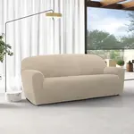 Super strečové potahy HARMONIA smetanová dvojkřeslo (š. 140 - 180 cm)