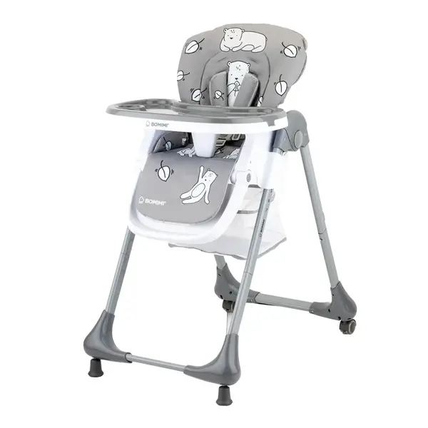 Bomimi LARA jídelní židle MEDVĚD grey xy