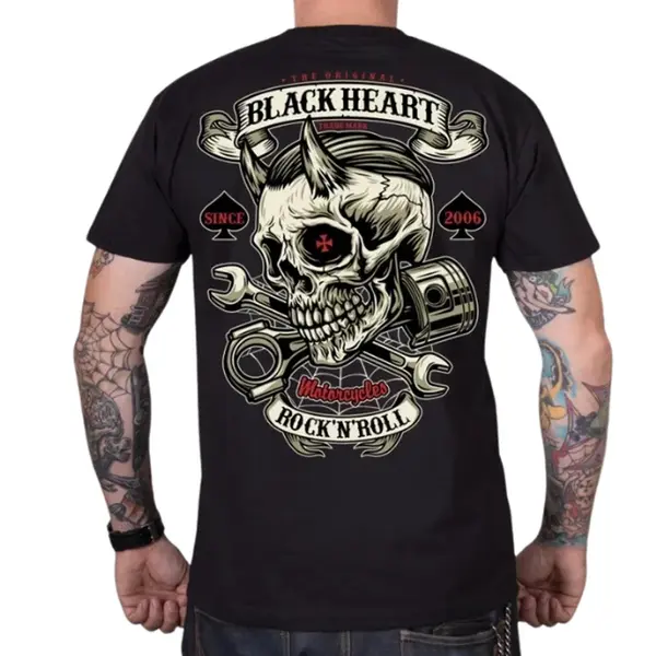 Triko BLACK HEART Liberty černá 3XL