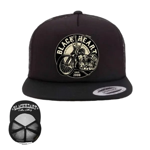 Kšiltovka BLACK HEART Chopper King Trucker BLK černá