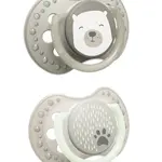 LOVI Buddy Bear Dudlík silikonový dynamický 0-3m 2 ks