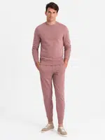 Ombre BASIC men's cotton sweatshirt set unbuttoned sweatshirt + joggers