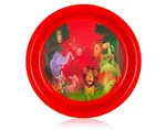 Detský tanier Zvieratká zo zoo 19,5 cm, červený%