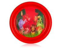 Detský tanier Zvieratká zo zoo 19,5 cm, červený%