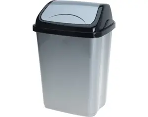 Odpadkový kôš 5 l, čierno-sivý%