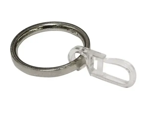 Krúžky s háčikmi na garnižu sada (6 ks), kov, priemer 28 mm%