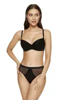 Čierna push-up podprsenka Andrea