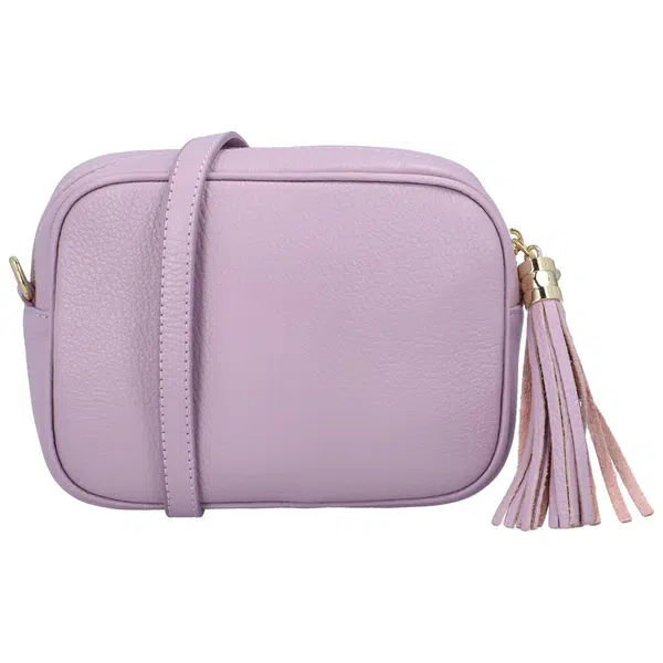 Dámska kožená crossbody kabelka svetlo fialová - ItalY Kriane G