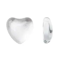 Transparent Glass Heart Cabochons