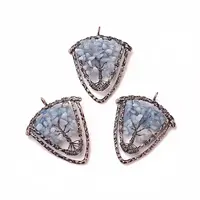 Natural Aquamarine Chip Big Pendants