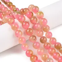 Dyed Natural White Jade Beads Strands