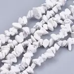 Natural Howlite Stone Bead Strands