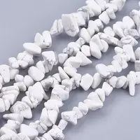 Natural Howlite Stone Bead Strands