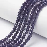 Opaque Solid Color Glass Beads Strands
