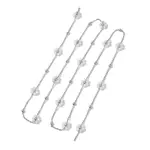 Flower Glass Beaded Link Chain