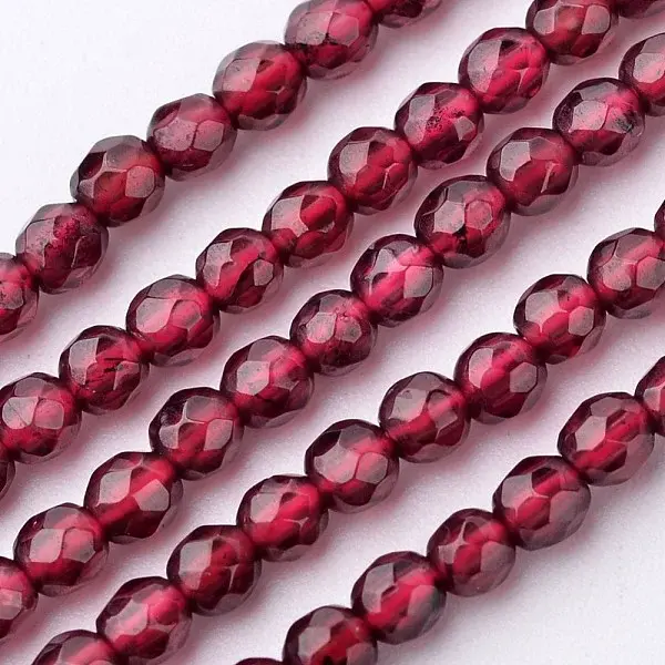 Natural Garnet Bead Strands