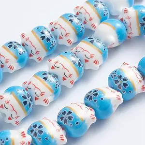 Handmade Printed Porcelain Beads
