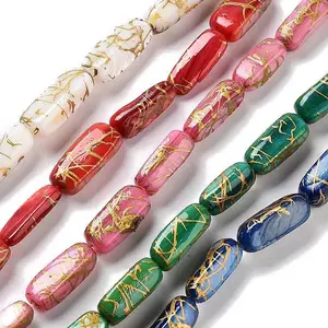 Natural Freshwater Shell Dyed Beads Strands