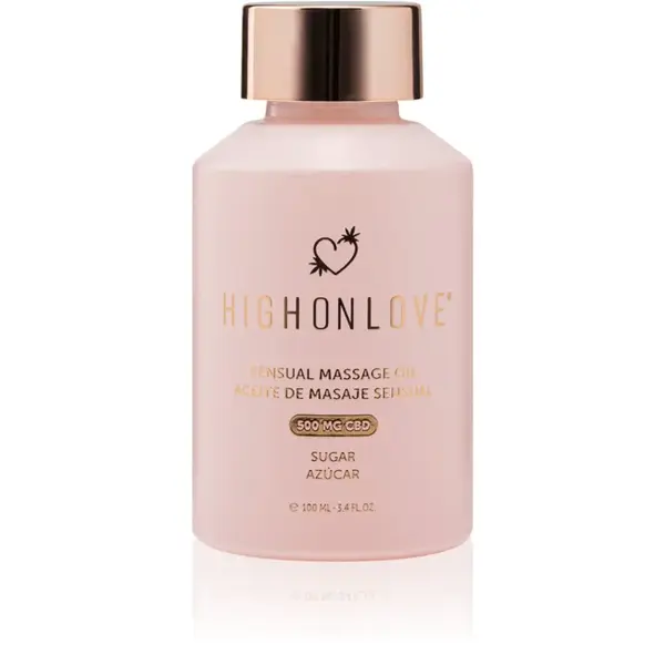 High on Love Sensual CBD Sugar masážní olej 100 ml