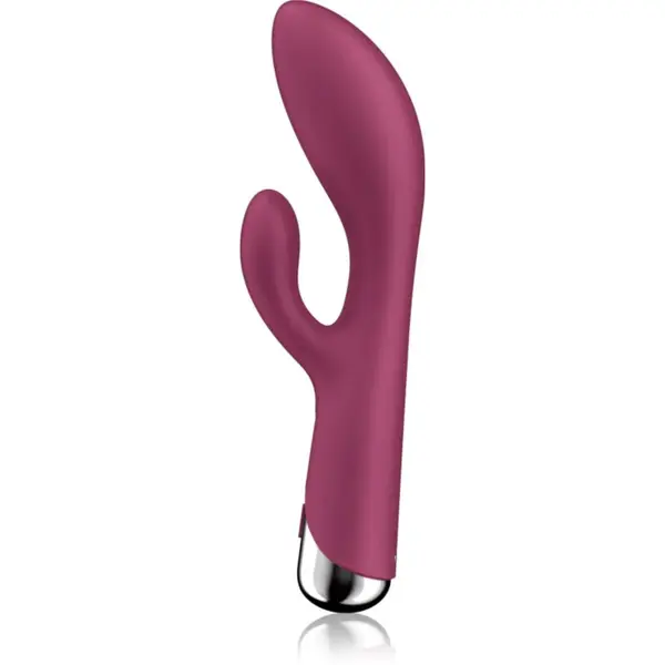 Satisfyer Spinning Rabbit 1 Rotating Shaft vibrátor se stimulátorem klitorisu rotační Red 20 cm