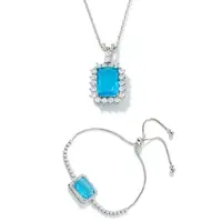 Retro Style Adjustable Brass Cubic Zirconia Jewelry Set