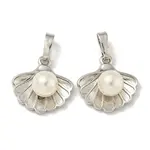Brass & Shell Pearl Charms
