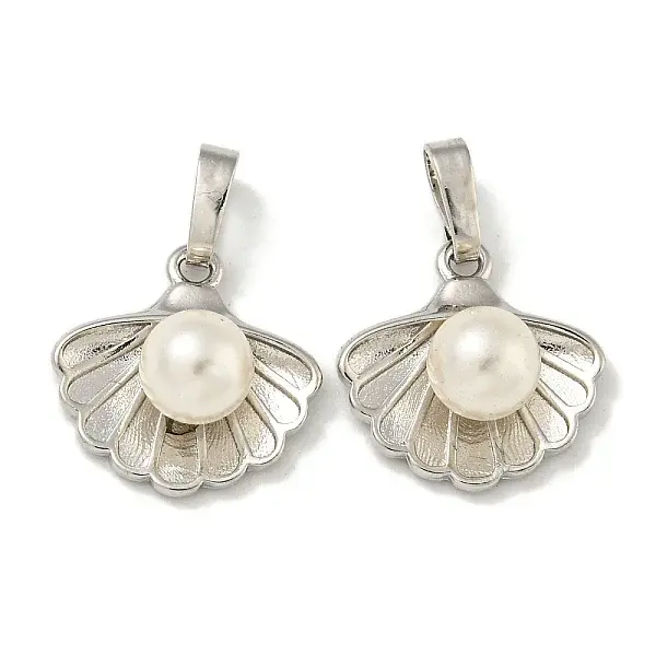 Brass & Shell Pearl Charms