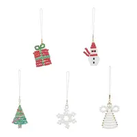 Christmas Glass Seed Beaded Pendant Decorations