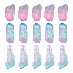 3Pcs Electroplate Natural Quartz Crystal Beads Strands