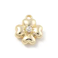 Brass Micro Pave Cubic Zirconia Pendants