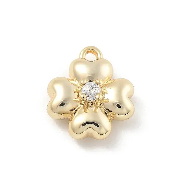 Brass Micro Pave Cubic Zirconia Pendants