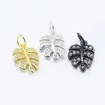 Eco-Friendly Brass Micro Pave Cubic Zirconia Charms