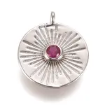 Brass Micro Pave Cubic Zirconia Pendants