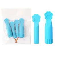 2Pcs Paw Print Silicone Knitting Needle Point Protectors