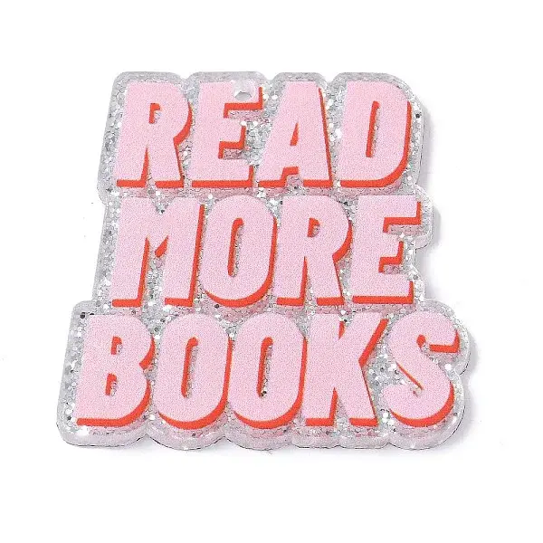 Reading Theme Printed Acrylic Pendants