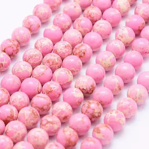 Synthetic Imperial Jasper Beads Strands