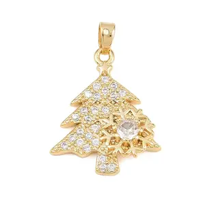 Brass Micro Pave Cubic Zirconia Pendants