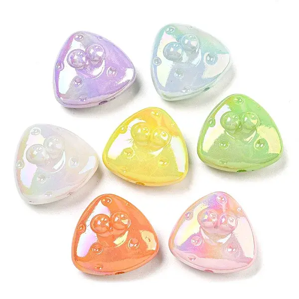 UV Plating Iridescent Acrylic Beads