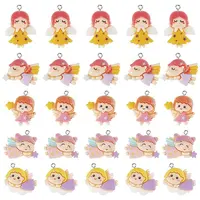 30Pcs 5 Style Opaque Resin Pendants