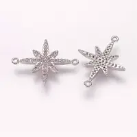 Brass Micro Pave Cubic Zirconia Links