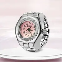 201 Stainless Steel Stretch Watchband Finger Ring Watches