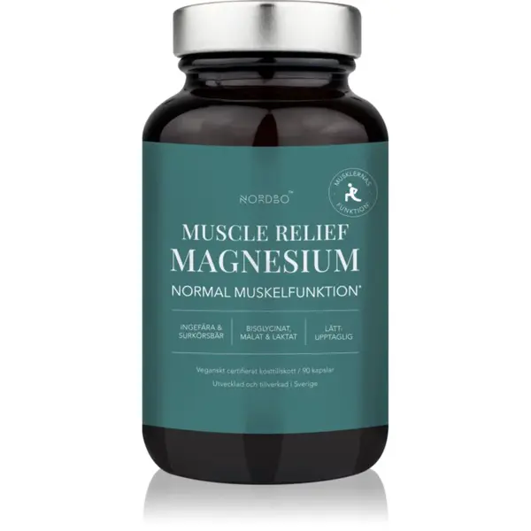 Nordbo Magnesium Muscle Relief kapsle na regeneraci svalů 90 cps