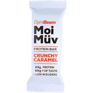 GymBeam MoiMüv Protein Bar proteinová tyčinka příchuť Crunchy Caramel 60 g