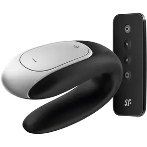 Satisfyer Double FUN párový vibrátor Black 9,2 cm