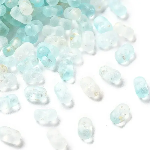 Gradient Color Transparent Frosted Acrylic Beads