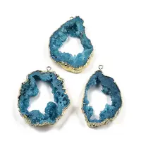 Dyed Nuggets Natural Druzy Geode Agate Big Pendants