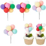 6Pcs 2 Colors Foam Cake Insert Card Decoration
