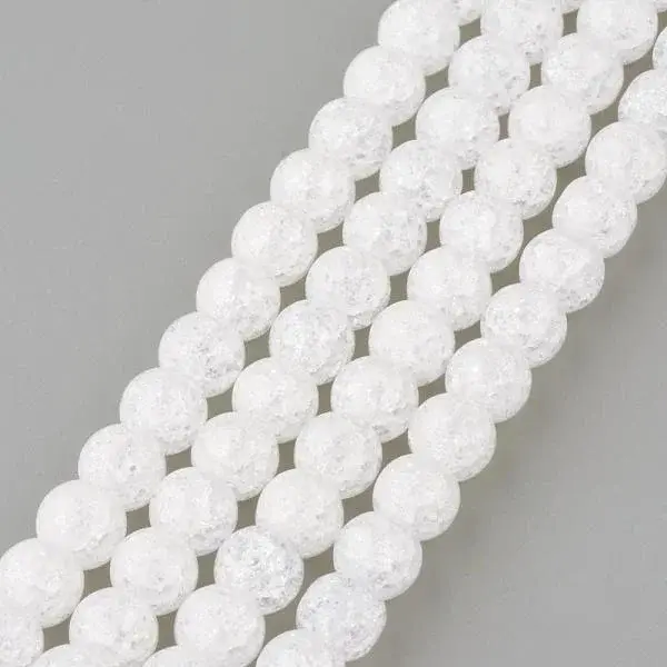 Synthetic Crackle Quartz Beads Strands
